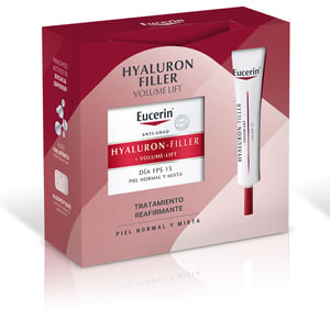 Hyaluron Filler + Volume-lift Dagcrème Voor Normale Tot Gecombineerde Huid, 2-delige Set 2 stuks