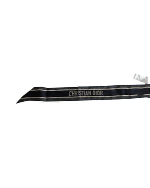 Dior Oblique Mitzah Scarf in Navy Blue Silk