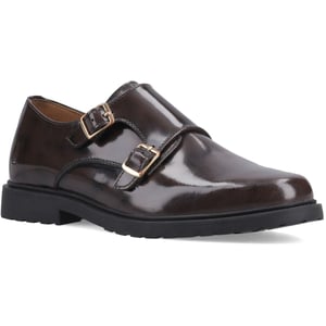 Hush Puppies Verity Hi-Shine Leer Dames Chocolade Schoenen
