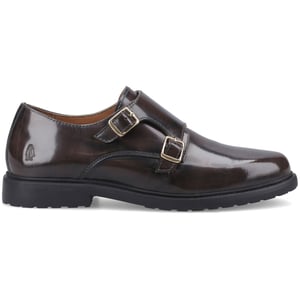 Hush Puppies Verity Hi-Shine Leer Dames Chocolade Schoenen