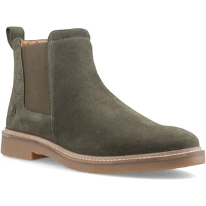 Hush Puppies Gareth Chelsea Leather Men's Khaki Boots
