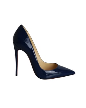 Christian Louboutin So Kate Pumps in Dark Blue Patent Leather