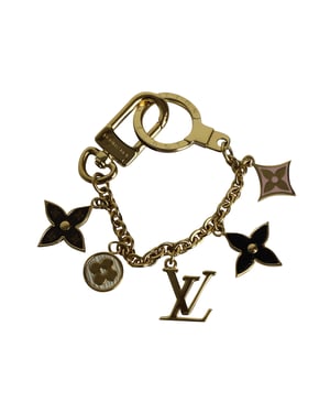 Louis Vuitton Fleur de Monogram Bag Charm in Gold Metal
