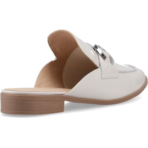 Hush Puppies Calla Leren Dames Ivoor Muilders