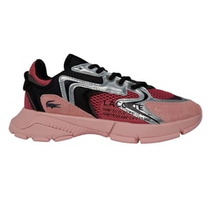 Lacoste Dames L003 Neo-leer, stevige platte sneakers (Bloemenroze)
