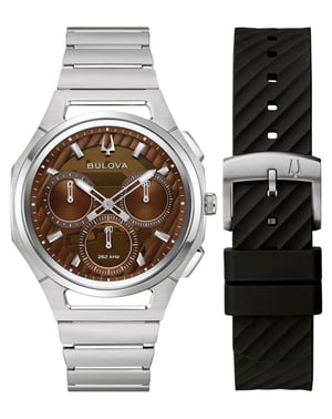 Bulova Curv Men's Silver Watch 96K117