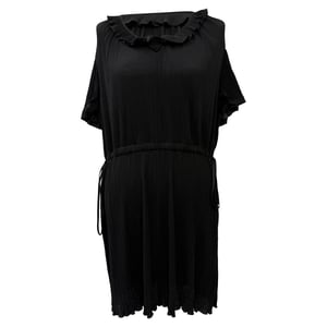 See by Chloé geplooide mini-jurk in zwart polyester