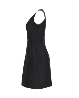 Emilio Pucci mouwloze jurk met V-hals in zwart polyester