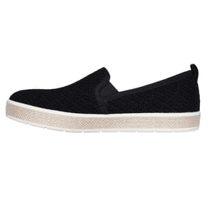 Skechers Geweven espadrilles voor dames (Zwart)