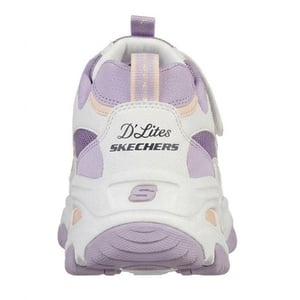 Skechers D´Lites 4.0 sportschoenen met dikke zool voor dames (Wit/Lavendel)