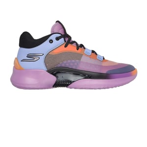 Skechers Herr Resagrip Spräcklig Basketgymnastikskor (Lila/Orange)