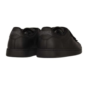 Lonsdale Mens Leyton Triple Strap Flat Trainers (Black/Black)