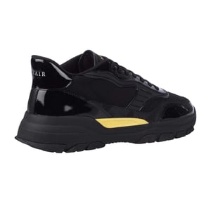 Lavair Heren Pacific 2.0 Nappa Leren Chunky Flat Sneakers (Zwart/Geel)