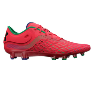 Under Armour Clone Magnetico Elite voetbalschoenen voor dames, voor harde ondergrond (Rood, Groen, Zwart)