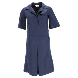 Prada midi-jurk met riem in marineblauw katoen