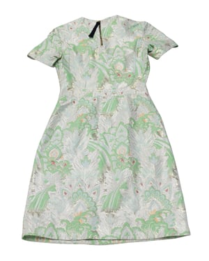 Marni Wintereditie 2012 Brokaat Minijurk in Groen Polyester