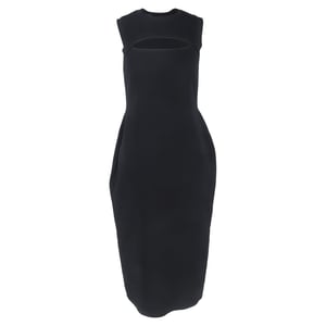 Victoria Beckham VB Body Cutout Midi-jurk in zwarte viscose