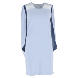 Max Mara Sospiro Cape mini-jurk in lichtblauw triacetaat
