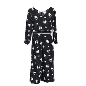 Armani Exchange midi-jurk met bloemenprint in zwart polyester