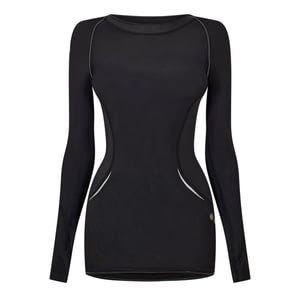 Skins A400 basislaagshirt met lange mouwen voor dames (Zwart)