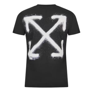 Off White Kortärmad T-shirt för män utan logotyp (Svart)