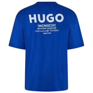 Hugo MCMXCIII-T-shirt för män med tryck på ryggen (Blå)