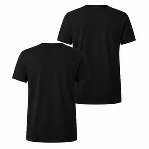 Emporio Armani EA7 Heren-T-shirt met logo en ronde hals (set van 2) (Zwart)