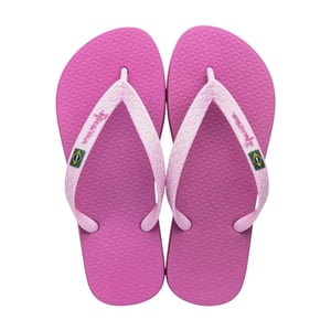 Ipanema Platte teenslippers voor dames met de Braziliaanse vlag (Lila)