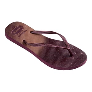 Havaianas Slanke teenslippers met stippen voor dames (Paars)