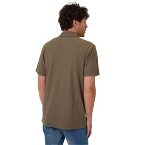 Threadbare Herenoverhemd van Selkirk met relaxte pasvorm (Kaki Groen)