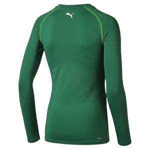 Puma Kinder-/jeugd-basislaagshirt met lange mouwen en contrasterende details (Groen)