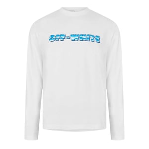 Off White Heren-T-shirt met lange mouwen en logo (Wit)