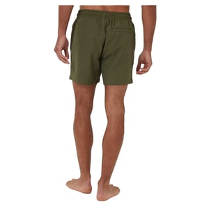 Threadbare Heren Textured Relaxed Fit Zwemshort (Kaki Groen)