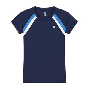 K-Swiss Dames/Dames Core V Hals T-shirt (Marine)