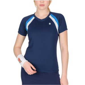 K-Swiss Dames/Dames Core V Hals T-shirt (Marine)