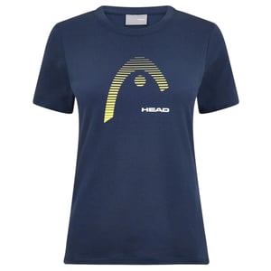Head T-shirt med grafiskt tryck för damer från Club Lara (Marinblått)