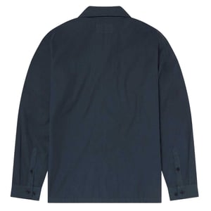 Albam Mannen Revere Kragen Lange Mouwen Shirt (Kelp Groen)