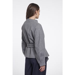 Rino & Pelle short coat with collar cornelia.7002611 11170 mid grey melange
