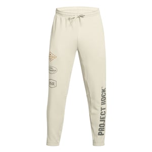 Under Armour Mens Project Rock Graphic Print Joggers (White)