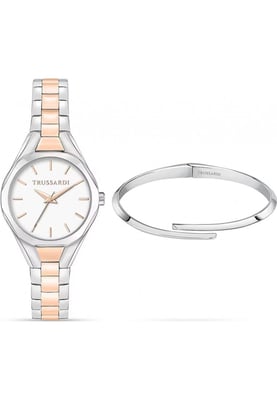 Trussardi R2453159503 Ladies Metropolitan Watch and Bracelet Gift Set