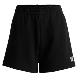 Hugo Dames/Dames Katoenen Elastische Taille Sweat Shorts (Zwart)