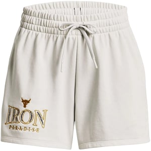 Under Armour Dames Project Rock Iron Paradise-short (Wit)