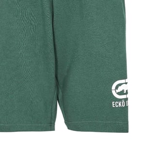 Ecko Casual fleece-sweatshorts voor heren met krokodillenprint (Groen)