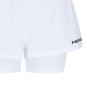 Head Dynamiska tennisshorts med lager för damer/damer (Vit)