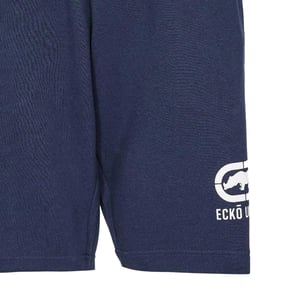 Ecko Casual fleece-sweatshorts voor heren met krokodillenprint (Marine)