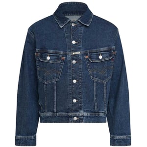 Replay Comfortabel denimjack voor heren met geborduurd logo (Blauw)