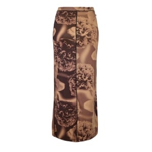 Diesel Clairinne Gna mesh-maxi-rok voor dames (Bruin)