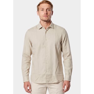 Bos Bright Blue Casual hemd lange mouw linnen shirt 5405.426/607