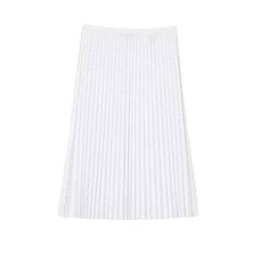 Lacoste Midi-rok voor dames met plooien en elastische tailleband (Wit)