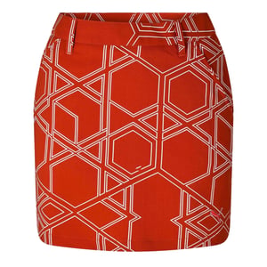 Puma Geometrische golfskort voor dames (Rood)